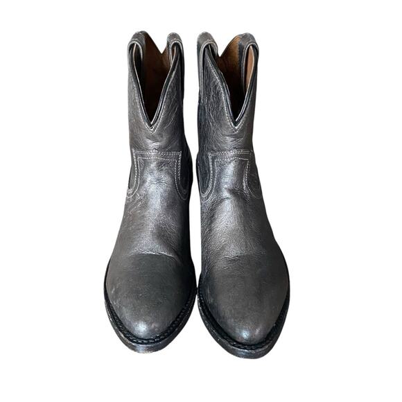 Frye Billy Short Ankle Dark Pewter Boots Silver Metallic size 8 - Picture 4 of 14